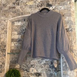 THML mock neck puff sleeve sweater. Size Med.